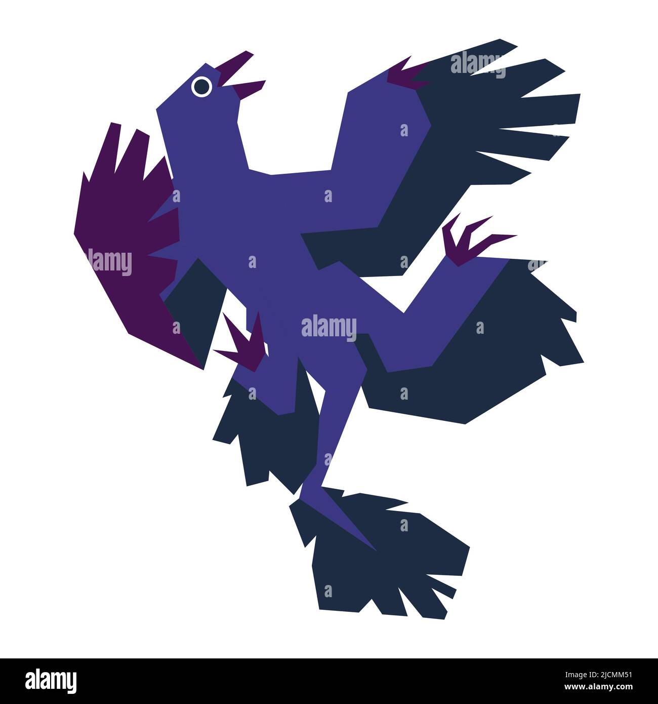 Colorful abstract geometric vector illustration of a prehistoric ...