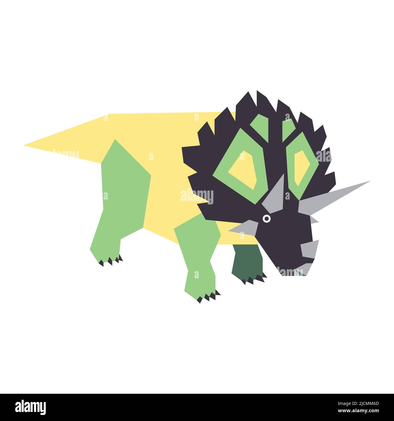 Colorful abstract geometric vector illustration of a prehistoric ...