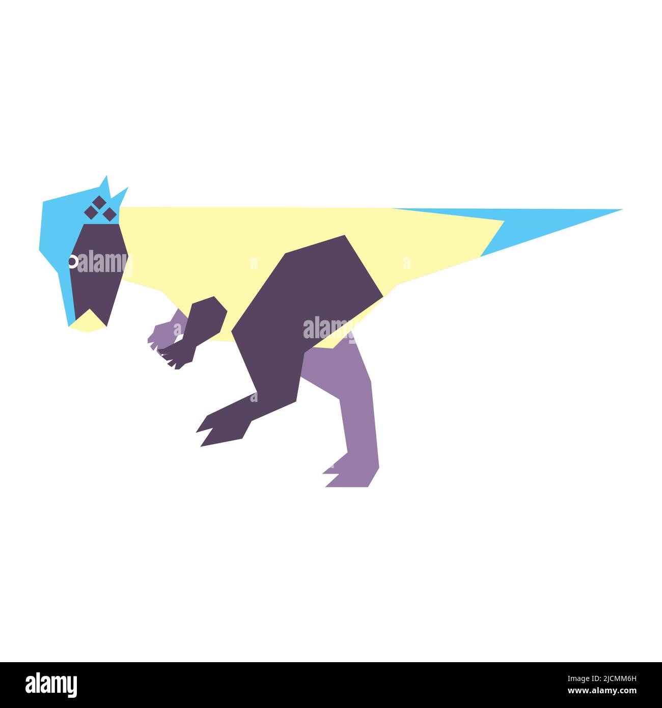 Colorful abstract geometric vector illustration of a prehistoric ...