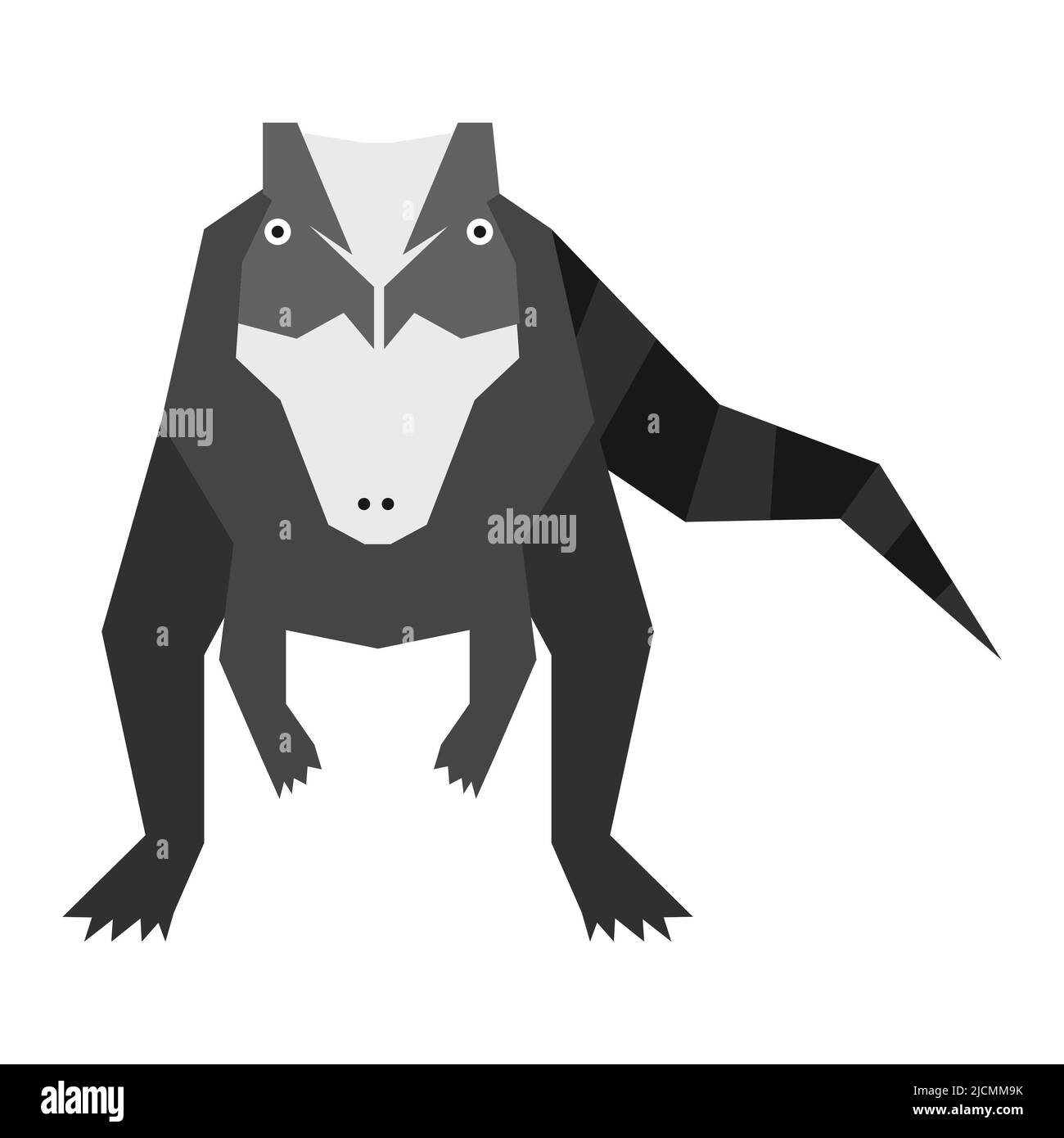 Colorful abstract geometric vector illustration of a prehistoric ...