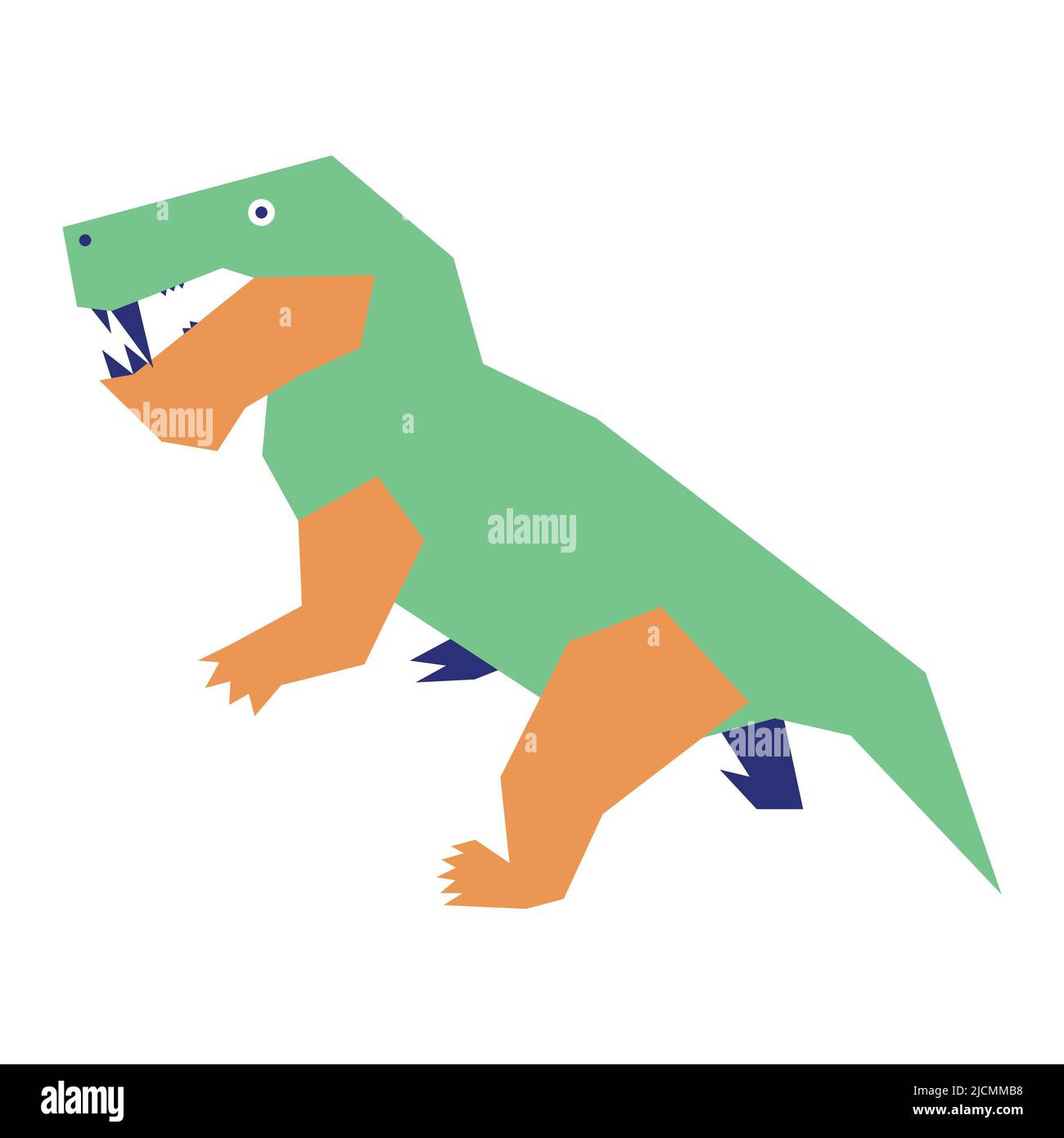 Colorful abstract geometric vector illustration of a prehistoric ...