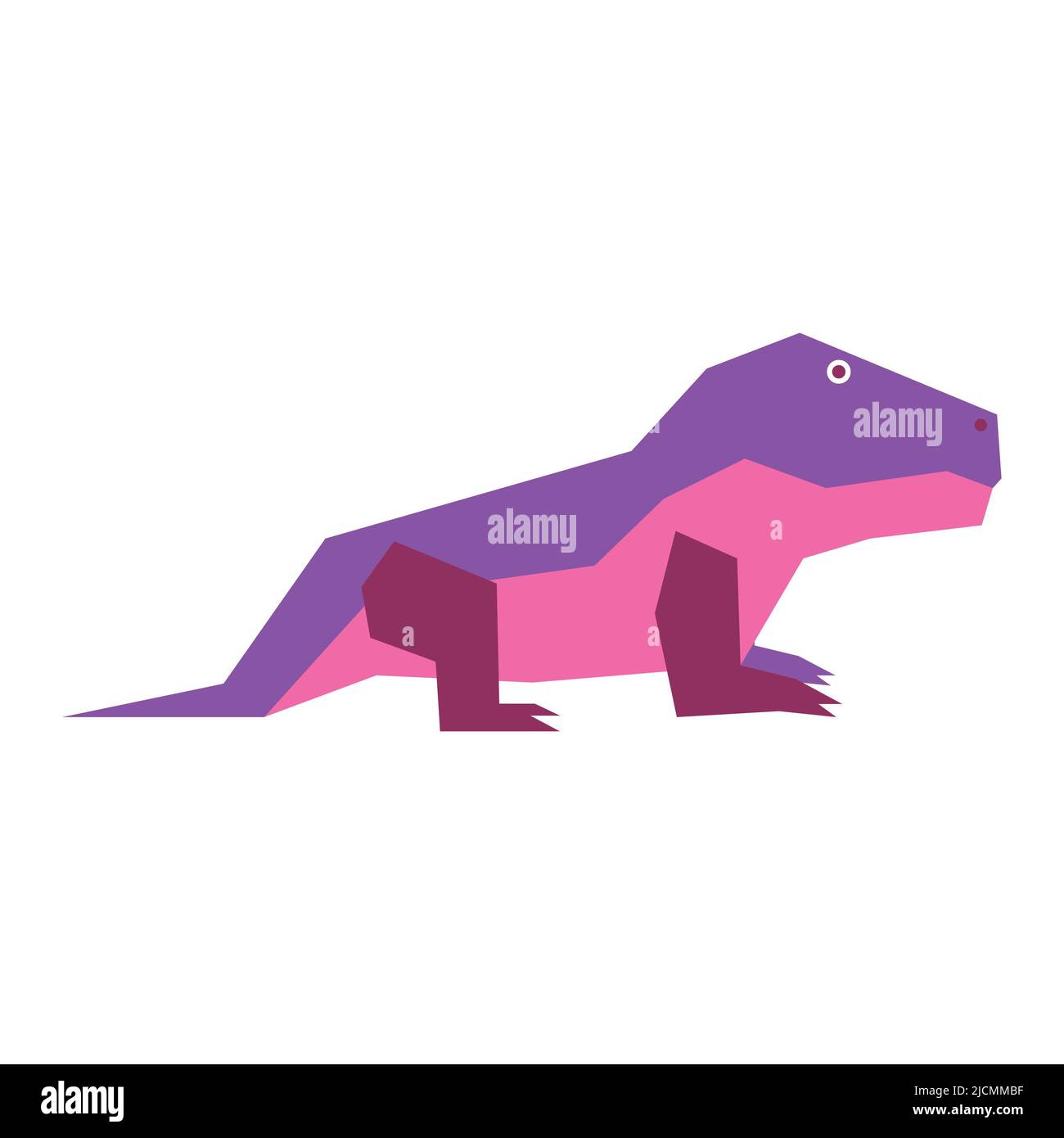 Colorful abstract geometric vector illustration of a prehistoric ...
