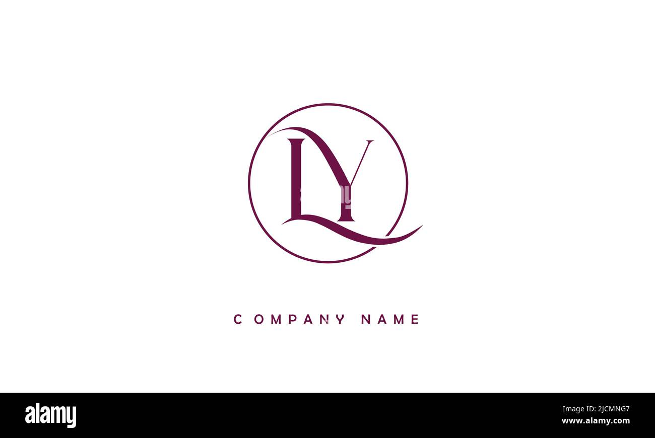Minimal Yl Logo Icon Of A Ly Letter On A Luxury Background Logo