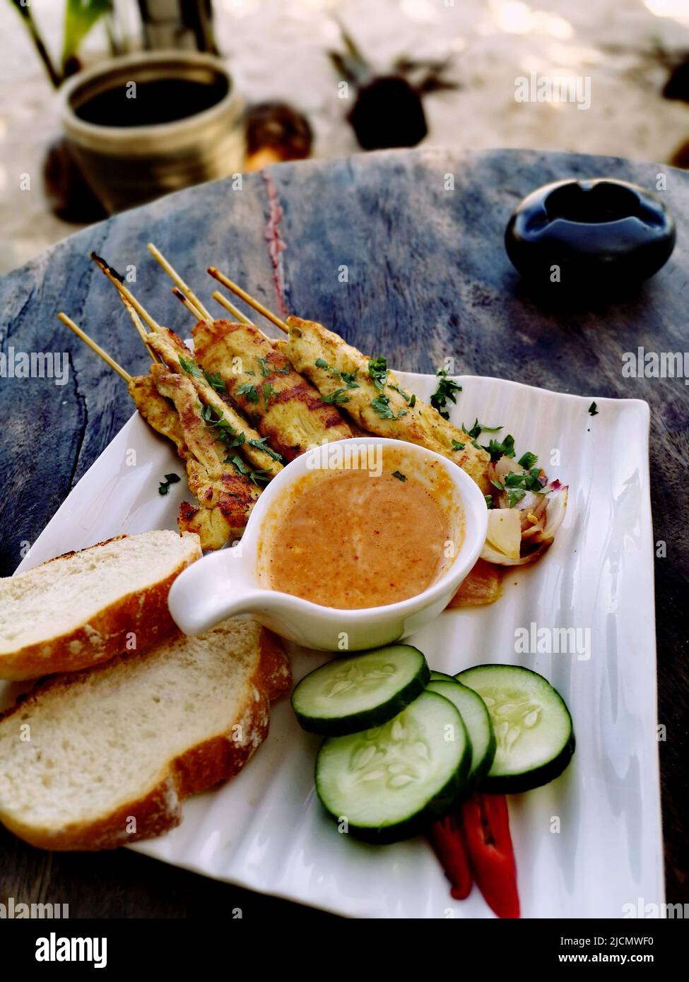 Chicken Satay, Koh Phanghan, Thailand Stock Photo