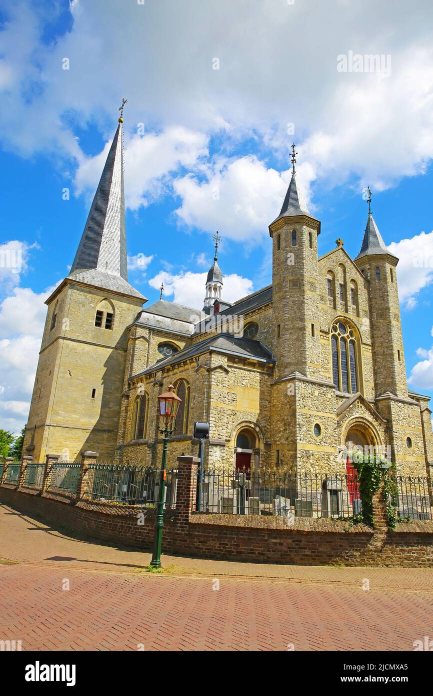 Geulle (Meersen), Netherlands (South Limburg) - Juin 9. 2022: Beautiful gothic medieval church from 16th century, national dutch heritage site Stock Photo