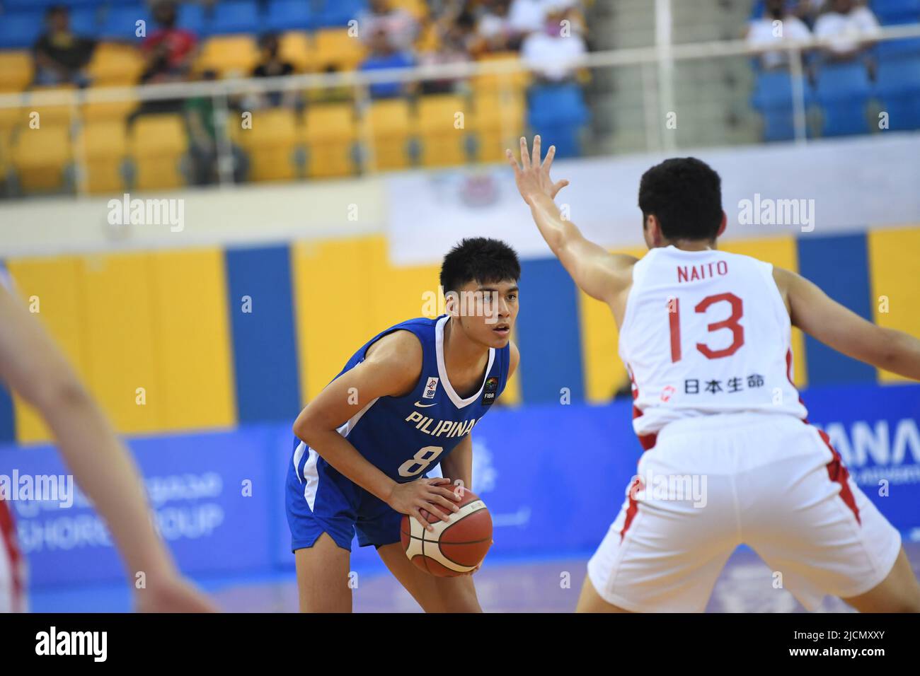 Doha, Qatar. 14th June, 2022. Jacob Bayla (L) of the Philippine