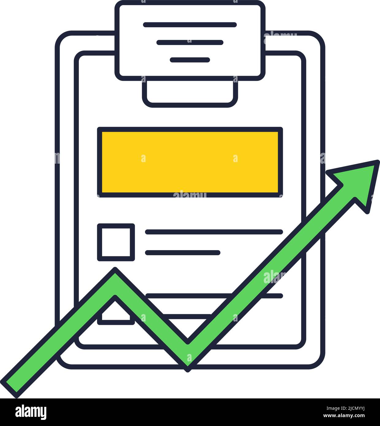 Customer review survey checklist arrow growth icon vector. Good ranking ...