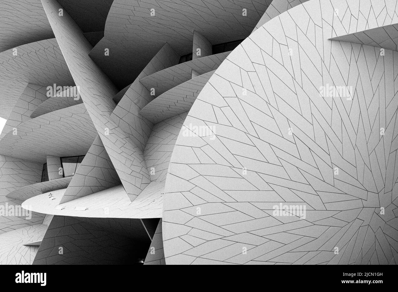 Doha, Qatar- May 05,2022 : National museum of qatar in the doha city. Stock Photo