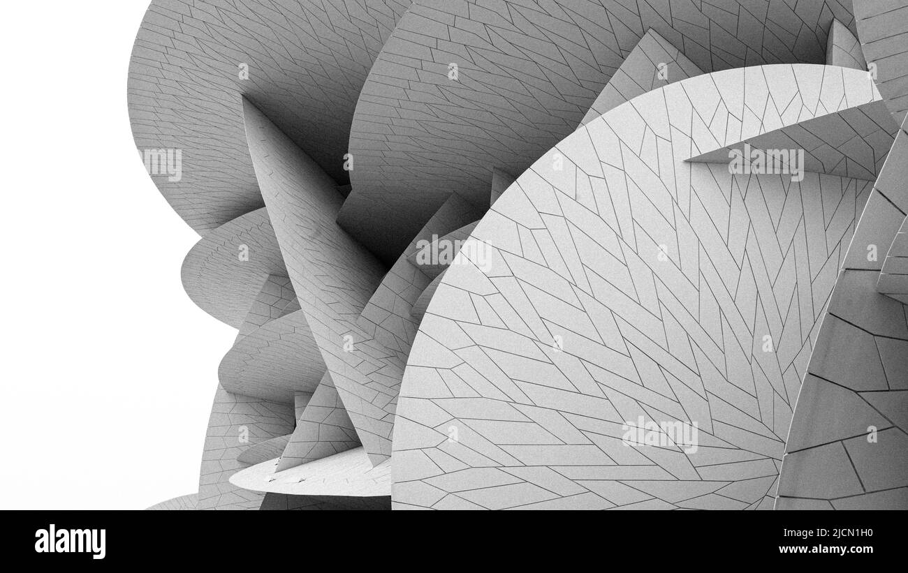 Doha, Qatar- May 05,2022 : National museum of qatar in the doha city. Stock Photo