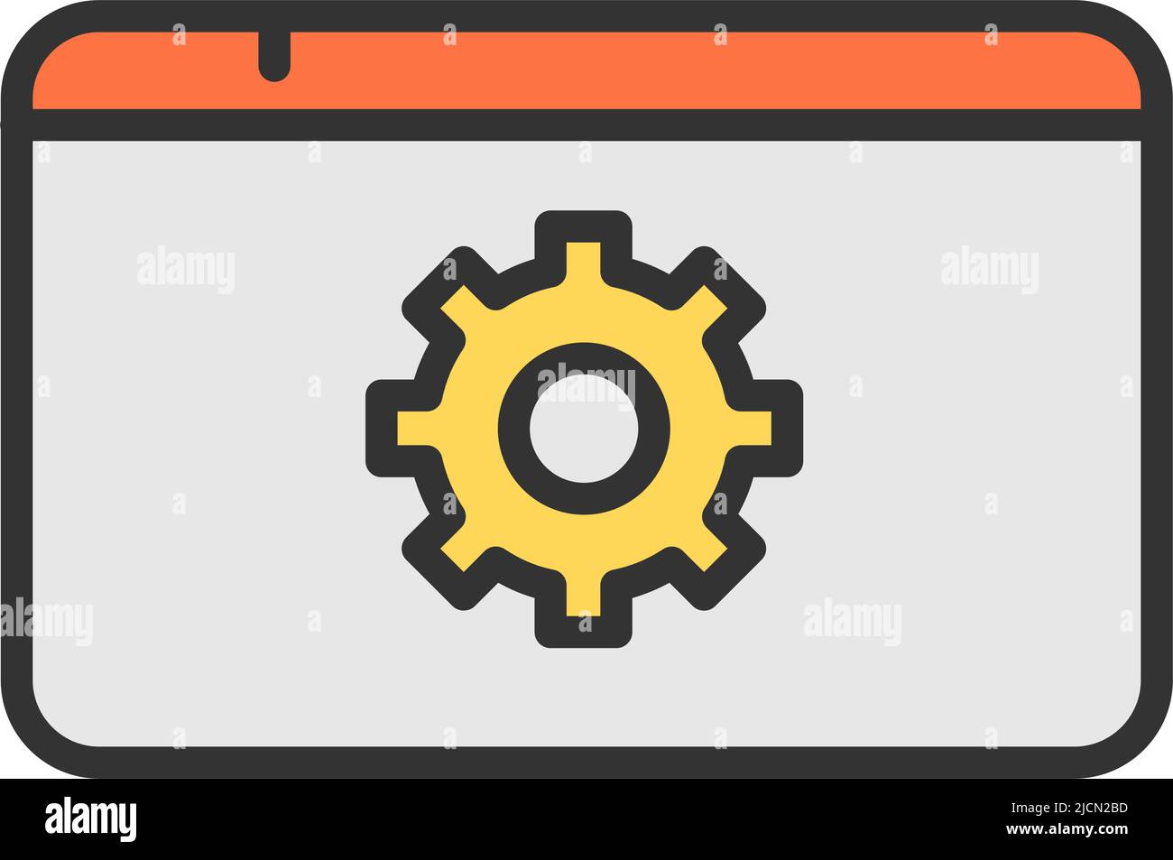 Gear cog wheel phone or web setting flat vector icon Stock Vector Image ...