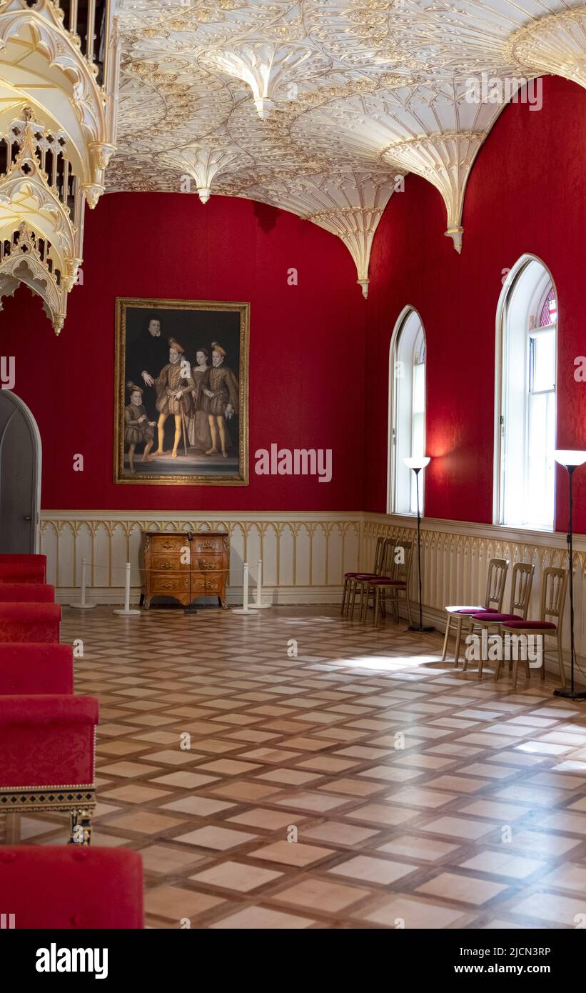 Amazing Strawberry hill Gothic style house,London,UK Stock Photo