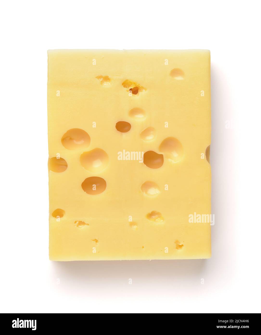 Top view of Maasdam cheese isolated on white Stock Photo Alamy