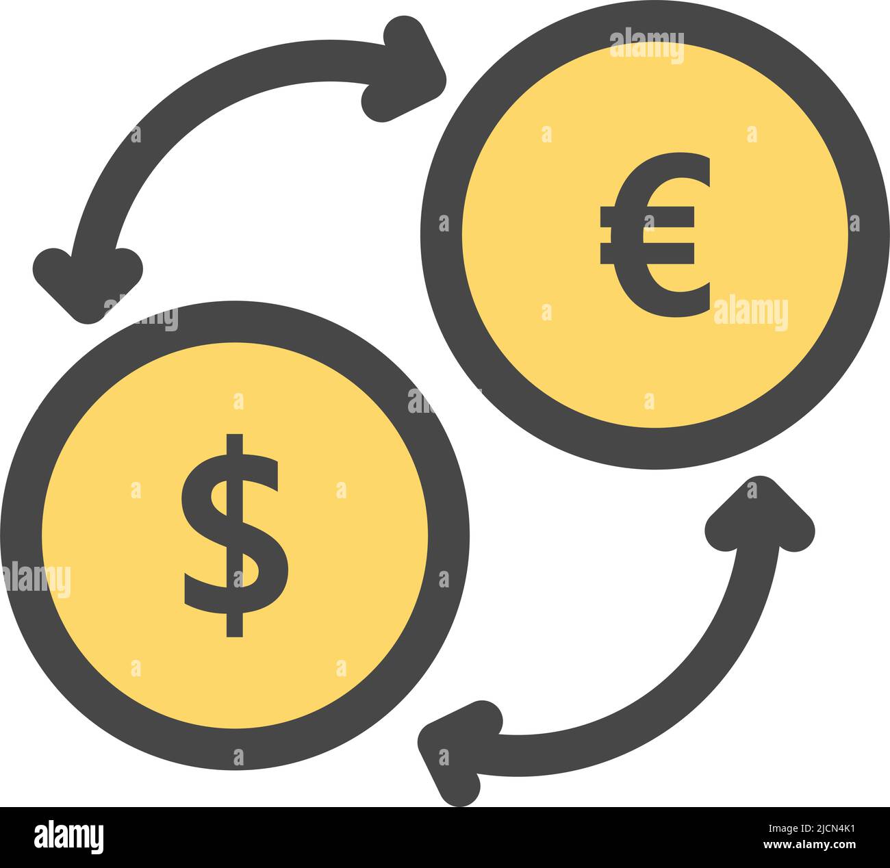 Money dollar and euro currency exchange vector icon Stock Vector Image ...
