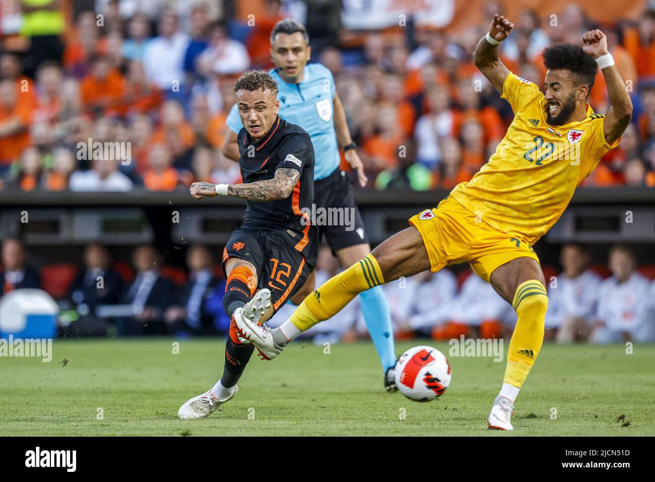 ROTTERDAM Noa Lang of Holland scores the 10 score during the UEFA