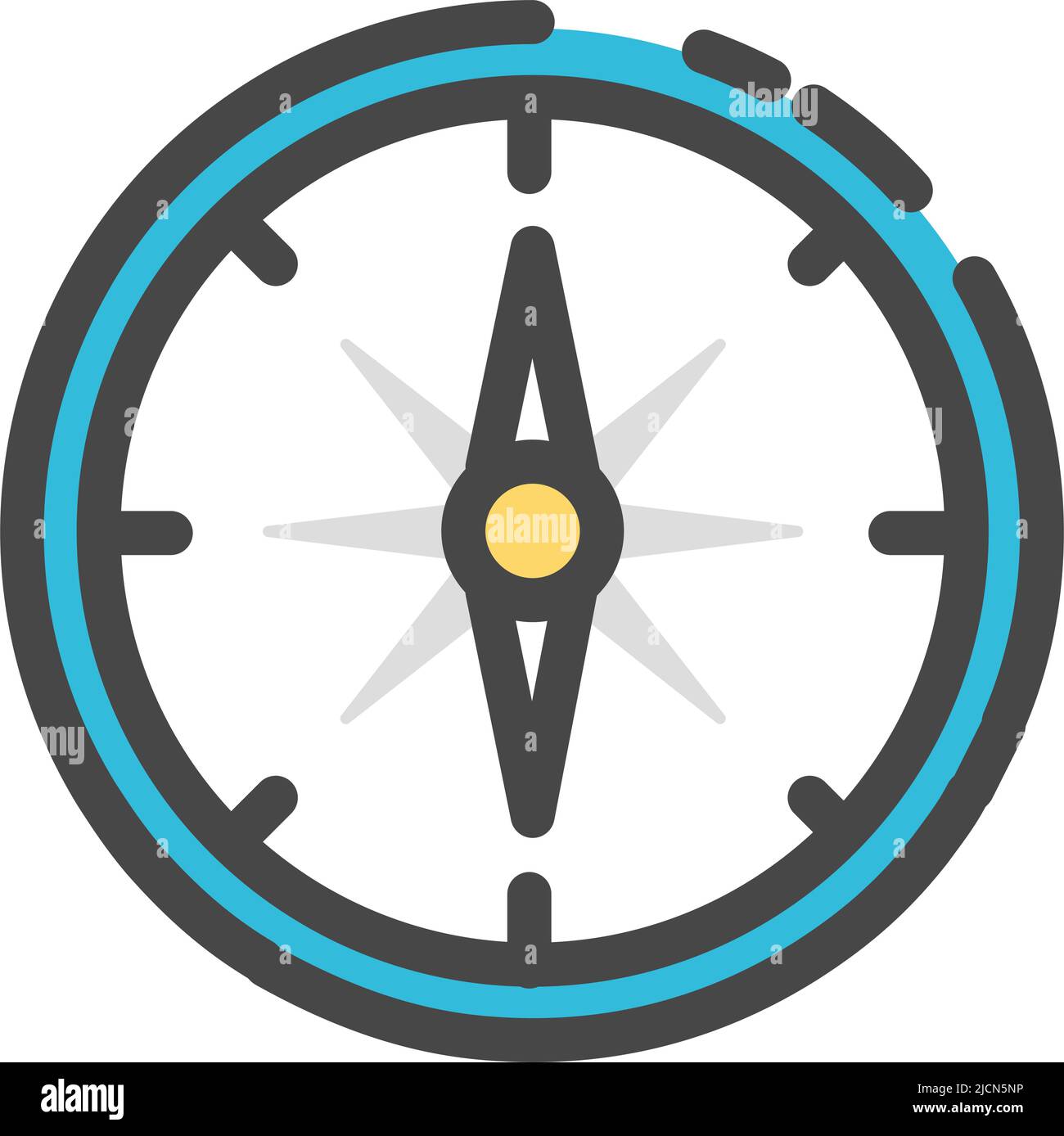 Compass vector pointing south hi-res stock photography and images - Alamy