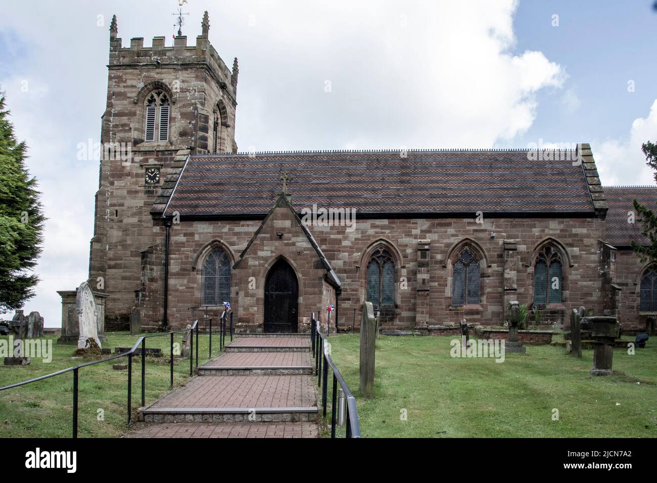 St Nicholas church Codsall Staffordshire Stock Photo