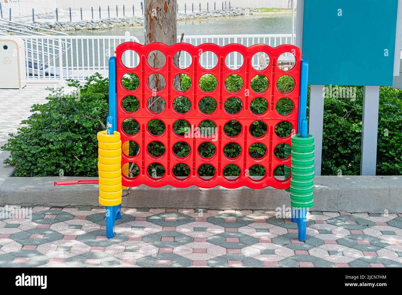 Outdoor 4 in a row game Stock Photo - Alamy