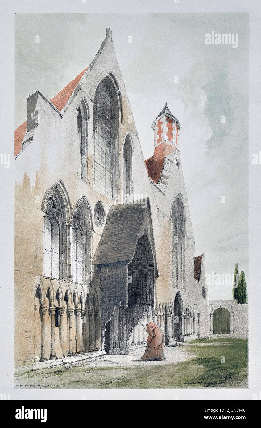 Hospice des Vieillards, Ghent, Belgium, 1839. Thomas Shotter Boys Stock Photo