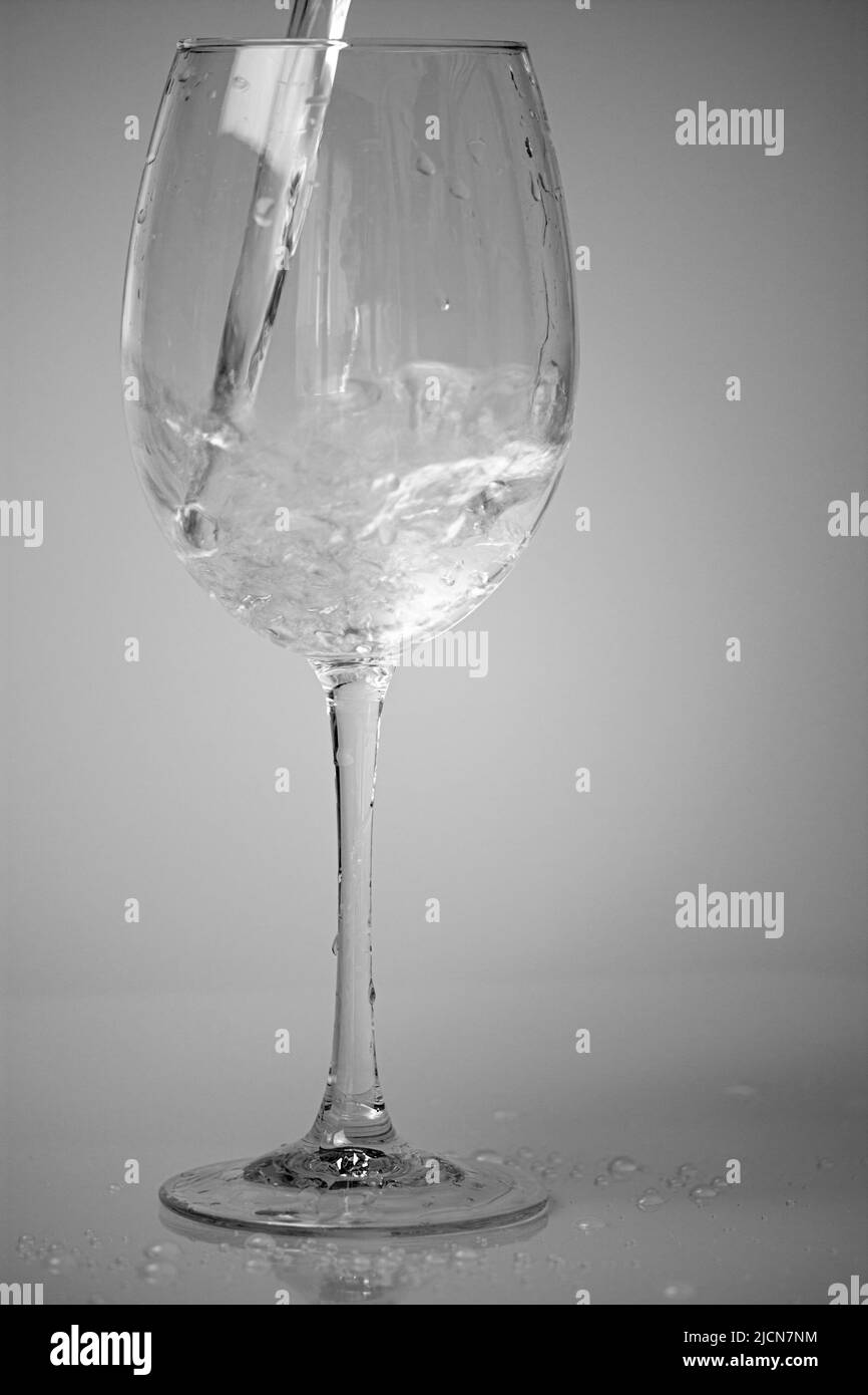The color in the water glass, very beautiful image Stock Photo