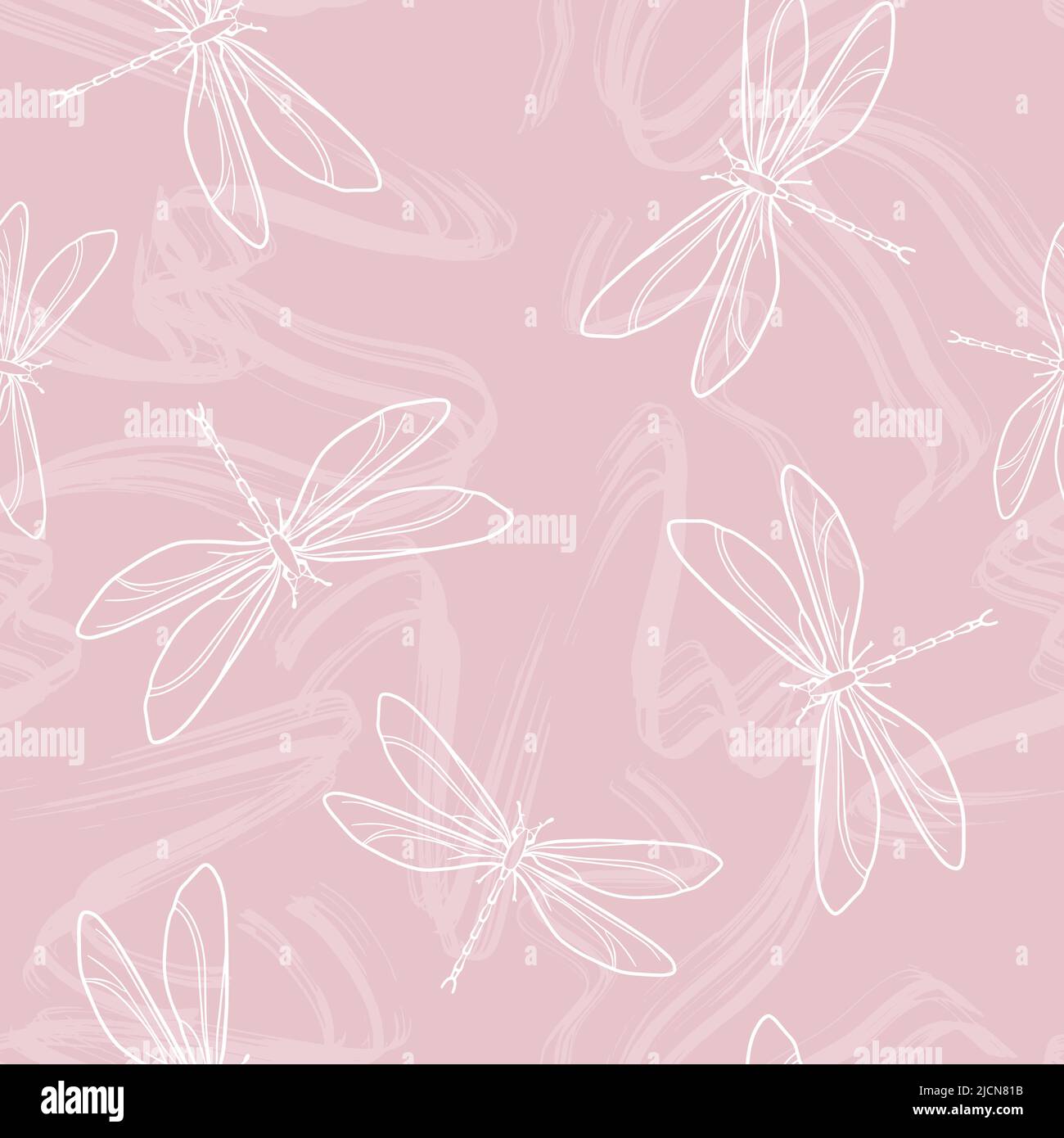 Seamless pattern - grunge brush strokes in pastel pink tones. Abstract vector illustration. Suitable for wrapping paper, various textiles, and as a ba Stock Vector