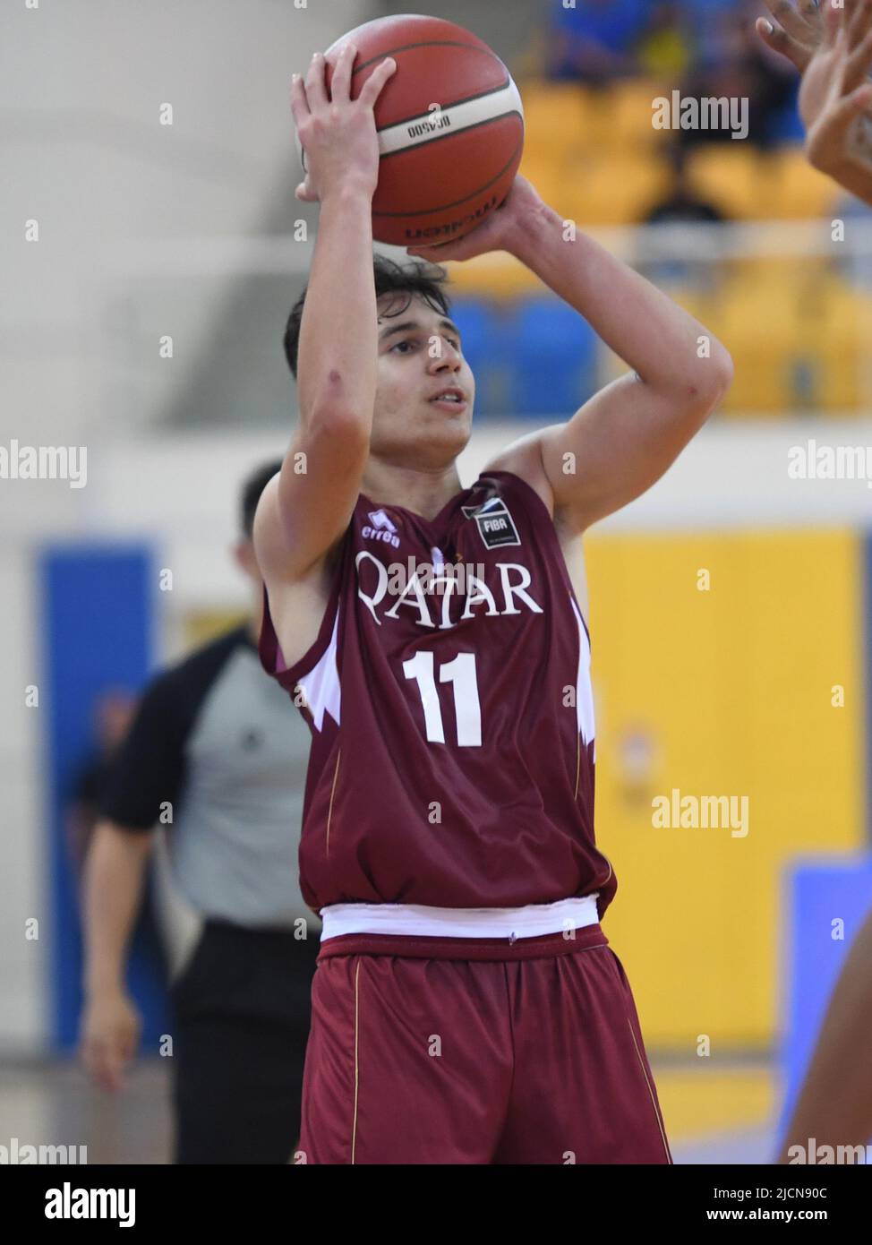 Doha, Qatar. 14th June, 2022. Ghassan Hajar of the Qatar Basketball