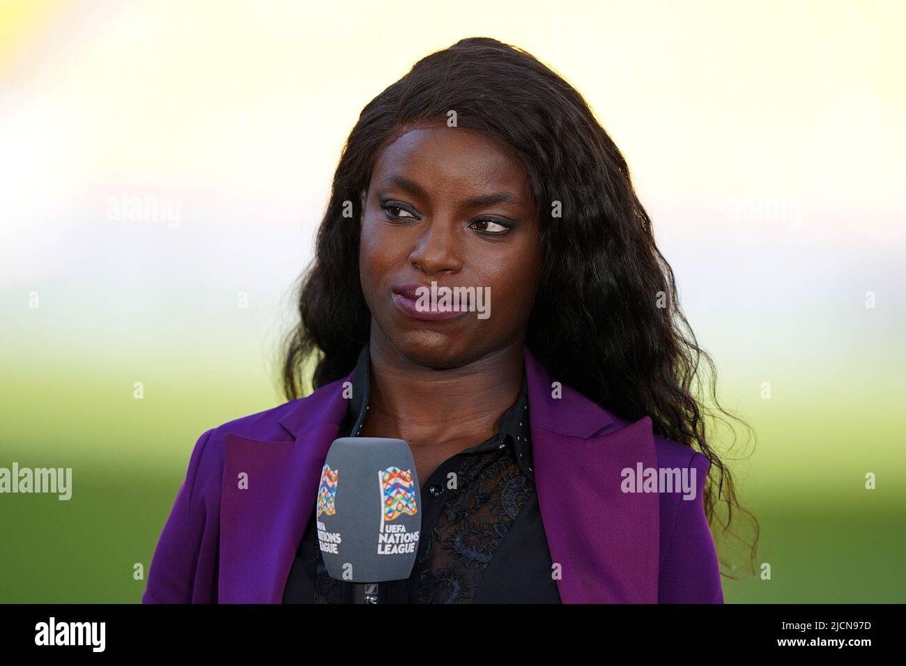 Wolverhampton UK. 14th June 2022. Channel 4 presenter Eni Aluko