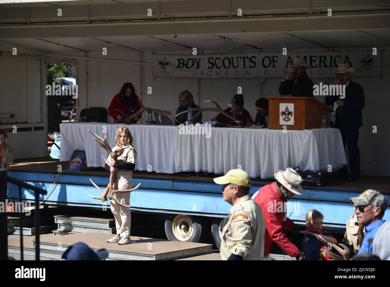 Jackson, WY. USA. 5/21/2022. Boy Scouts of America annual elk and moose