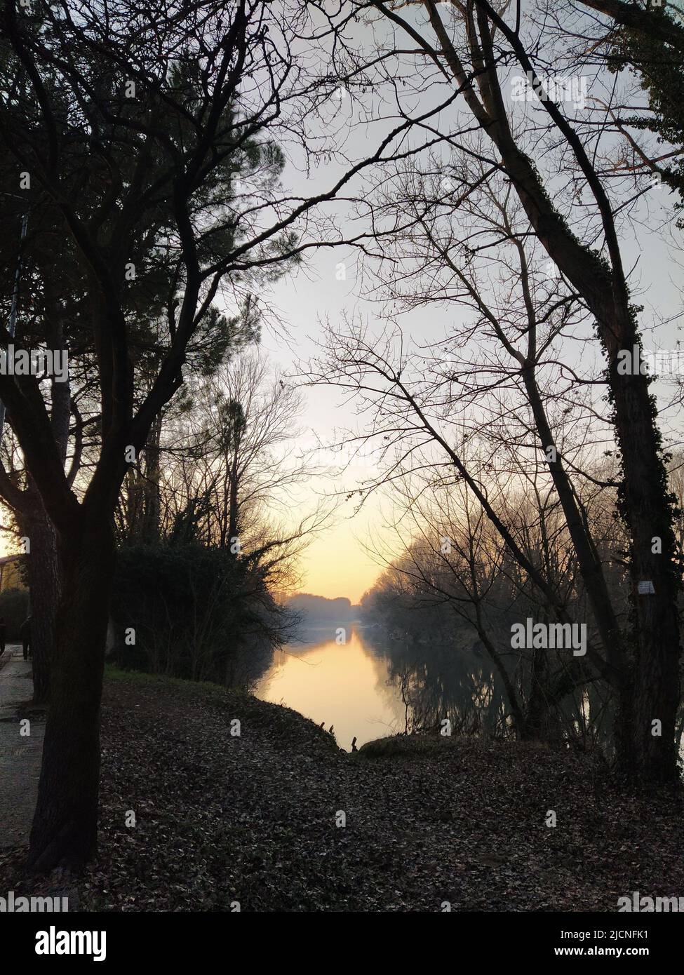 sunset on Adige river in Verona, Italy Stock Photo - Alamy