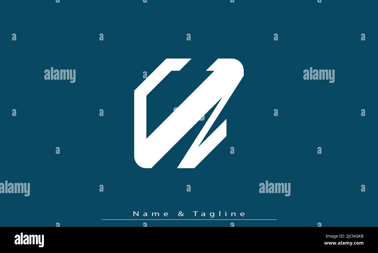 Alphabet letters Initials Monogram logo CN , NC Stock Vector