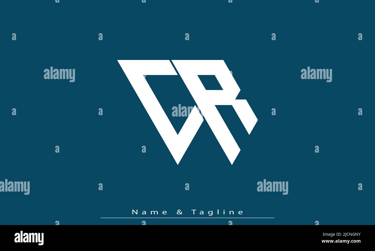Alphabet letters Initials Monogram logo CR , RC Stock Vector