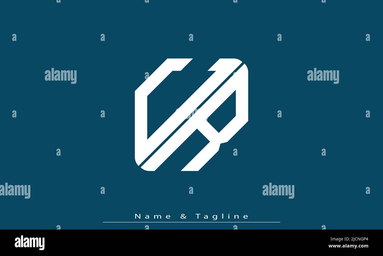Alphabet letters Initials Monogram logo CR , RC Stock Vector