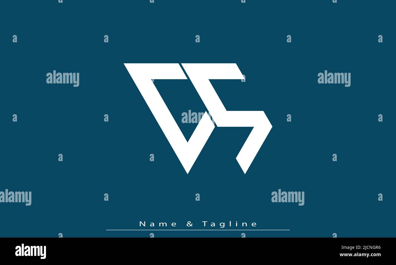 Alphabet letters Initials Monogram logo CS , SC Stock Vector