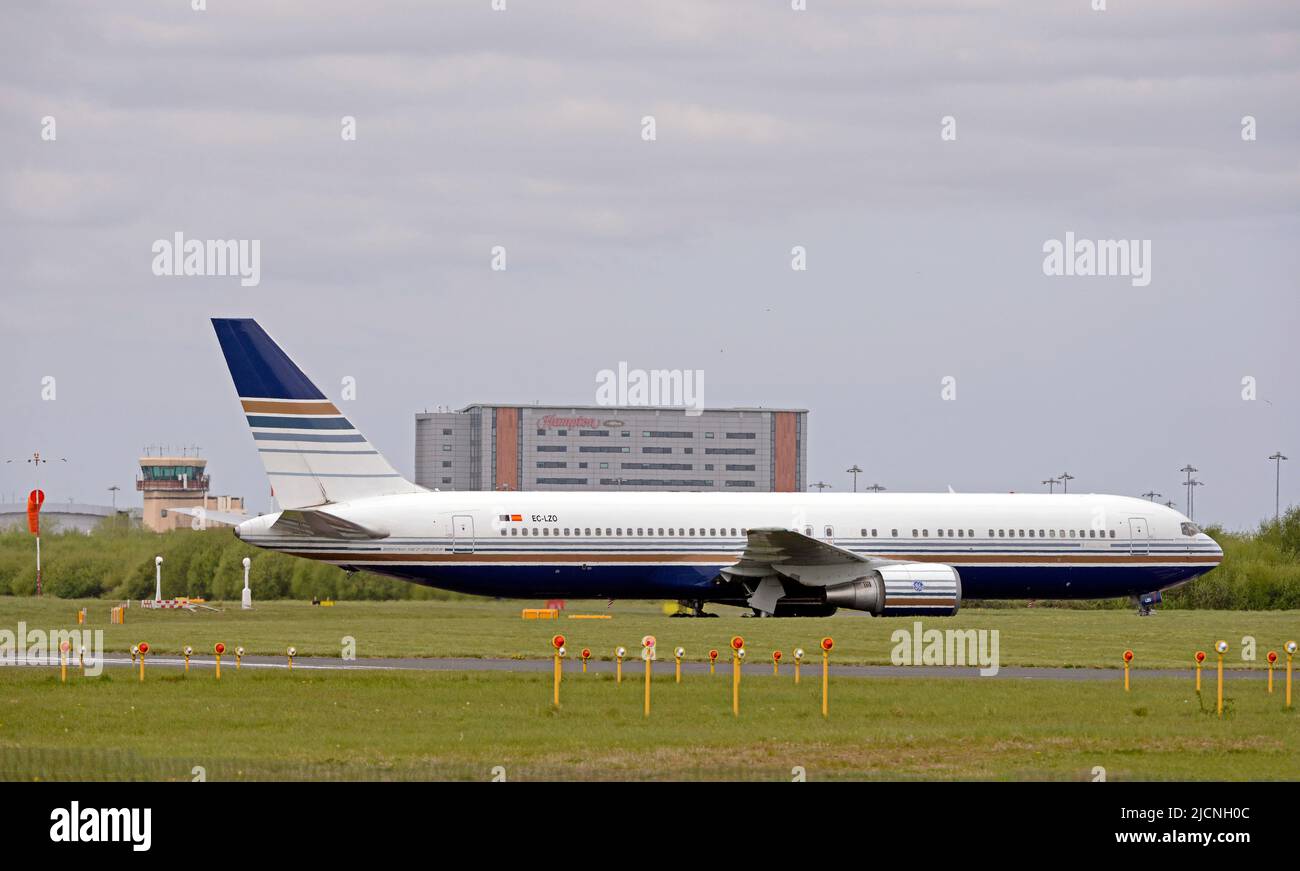 Boeing 767-300ER, EC-LZO, operated by PRIVILEGE STYLE Airline, arriving