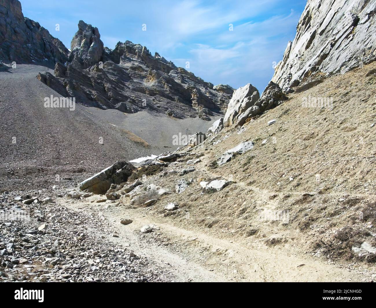Yak Kharka (Annapurna Circuit Nepal) at 4000 meters altitude along one