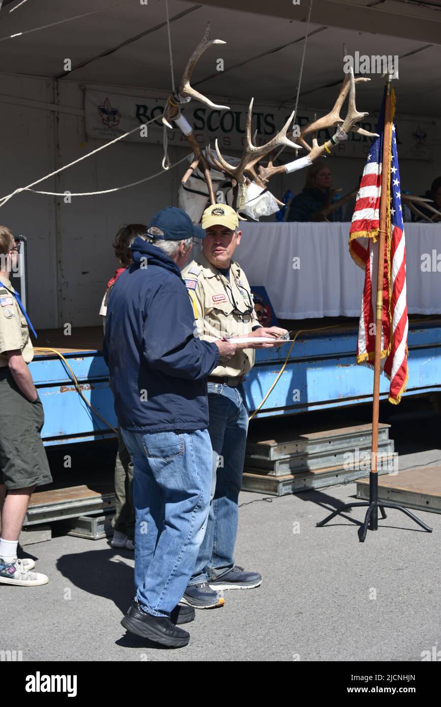 Jackson, WY. USA. 5/21/2022. Boy Scouts of America annual elk and moose