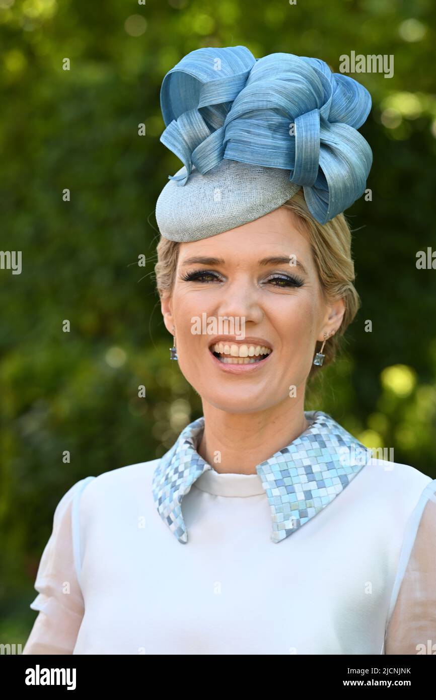 Ascot, UK. 14 June, 2022.  Charlotte Hawkins attenda the first day of Royal Ascot 2022 in Ascot, England. Credit: Anwar Hussein Credit: Anwar Hussein/Alamy Live News Stock Photo