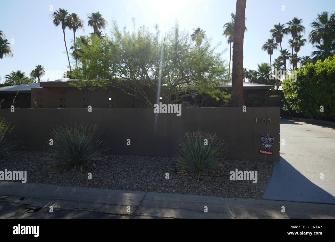 Palm Springs, California, USA 11th June 2022 A general view of atmosphere of Elvis Manager Colonel Tom Parker's Former Home/house at 1166 N. Vista Vespero on June 11, 2022 in Palm Springs, California, USA. Photo by Barry King/Alamy Stock Photo Stock Photo