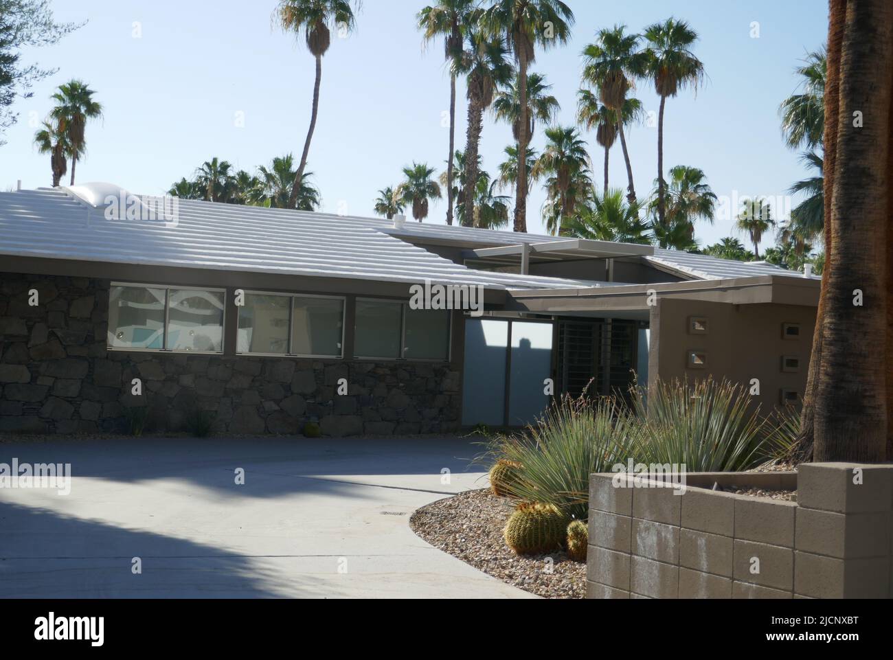 Palm Springs, California, USA 11th June 2022 A general view of atmosphere of Elvis Manager Colonel Tom Parker's Former Home/house at 1166 N. Vista Vespero on June 11, 2022 in Palm Springs, California, USA. Photo by Barry King/Alamy Stock Photo Stock Photo