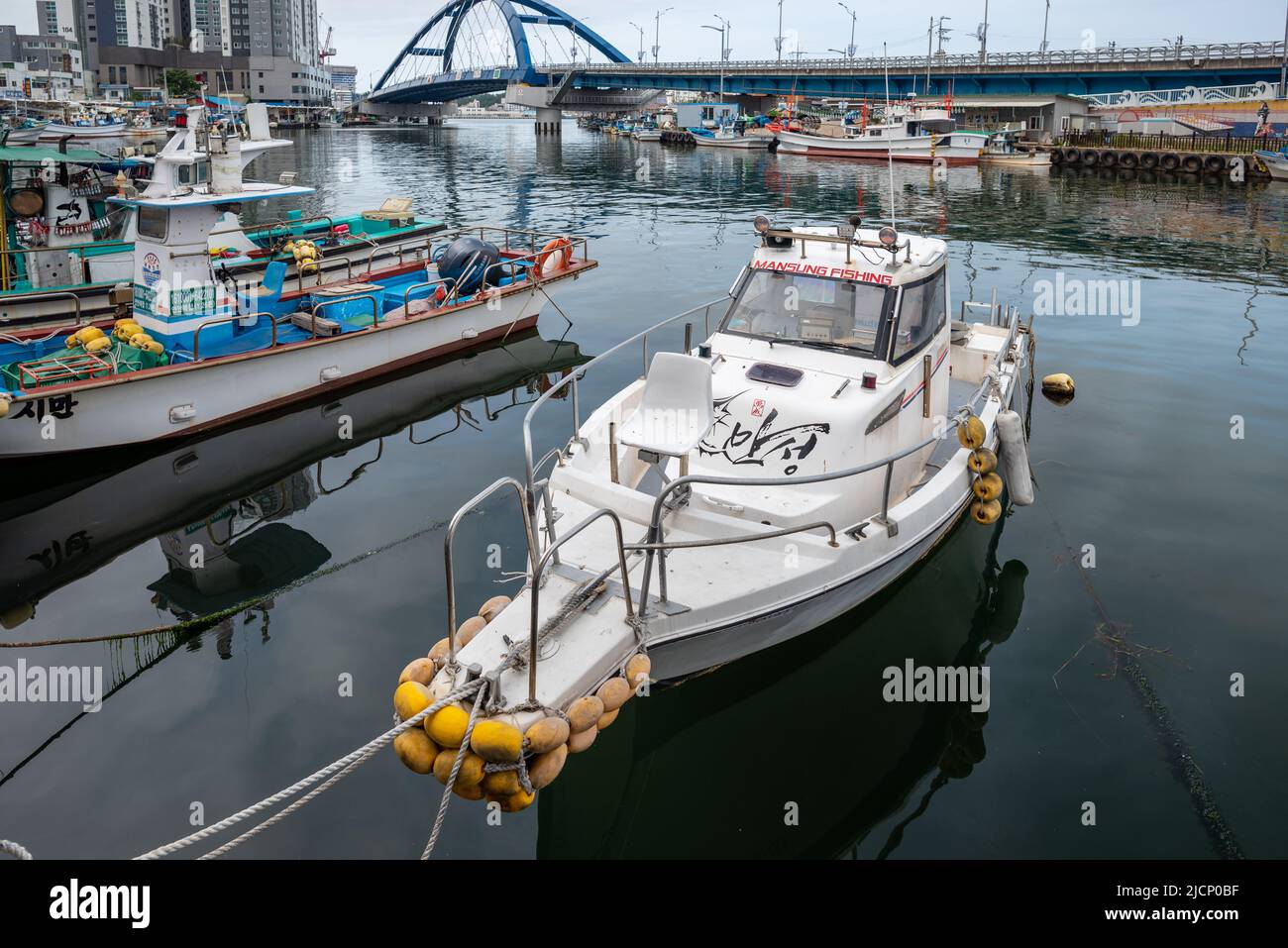 Fishing town of Sokcho in Gangwon province in South Korea on 13 June 2022 Stock Photo