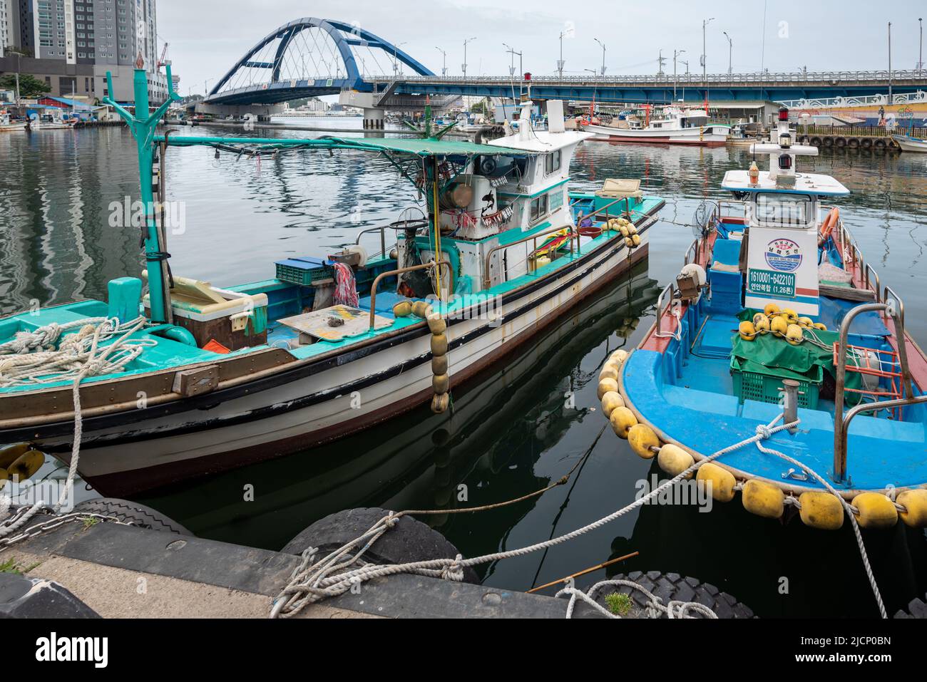 Fishing town of Sokcho in Gangwon province in South Korea on 13 June 2022 Stock Photo