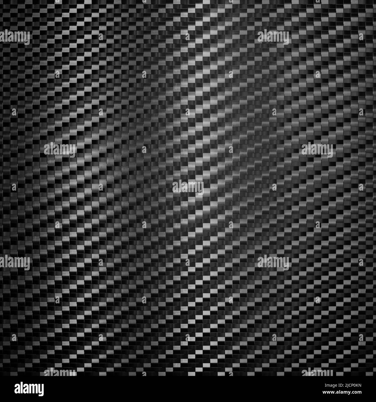 Black carbon fiber macro texture. Pattern of textile fibres material. Light carbon  fibre fabric seamless dark vector background Stock Vector