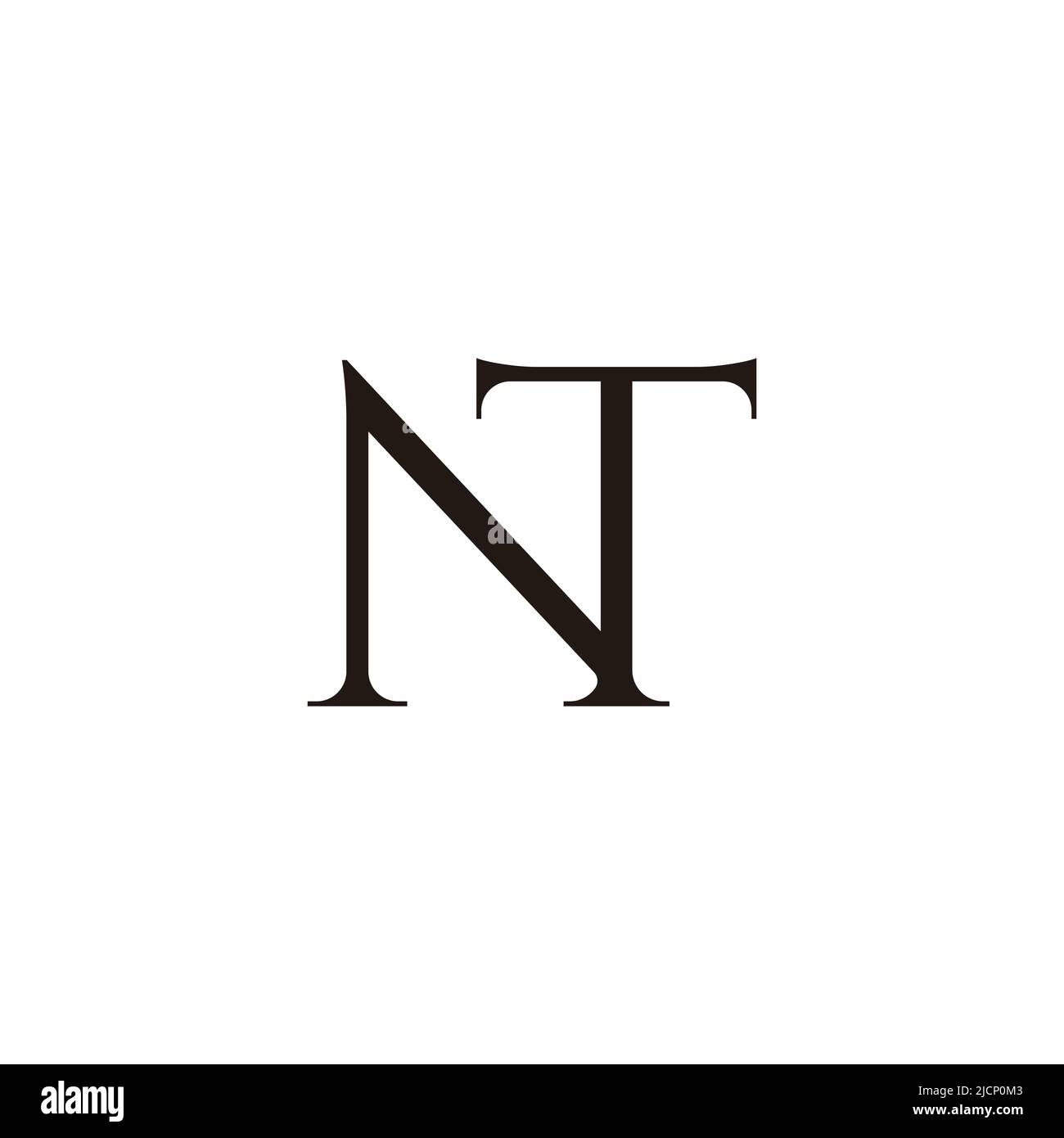 letter nt simple linked font symbol logo vector Stock Vector Image ...