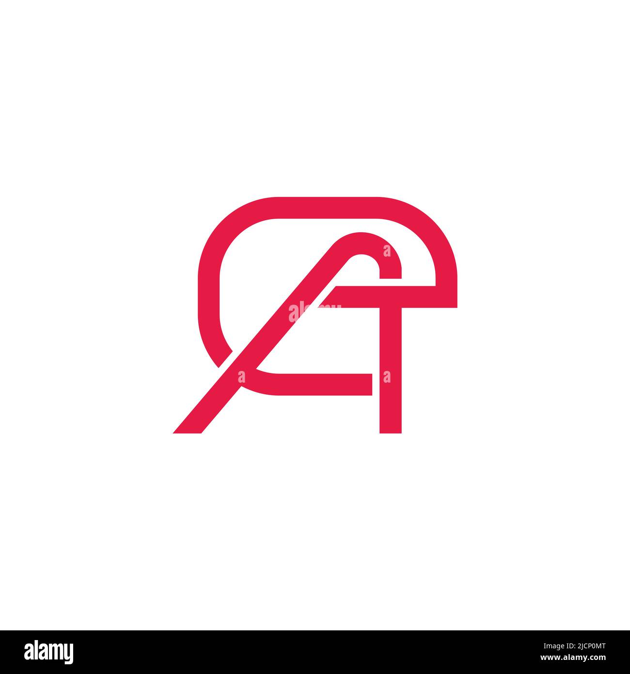 letter ae simple geometric linear logo vector Stock Vector