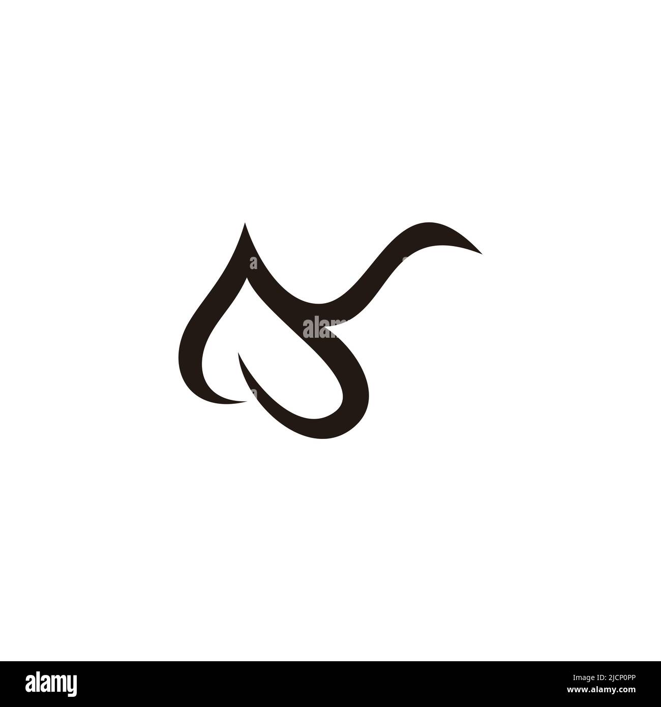 letter ay abstract curves line linked logo vector Stock Vector