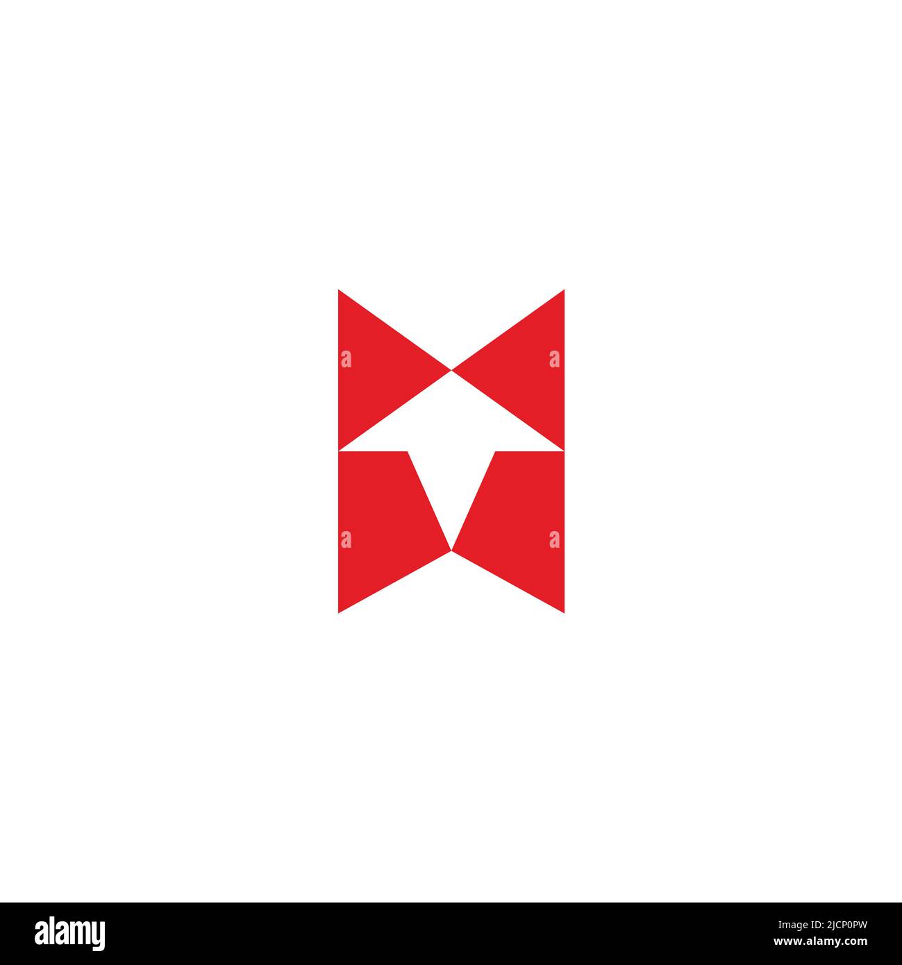 letter m arrow up simple geometric triangles logo vector Stock Vector