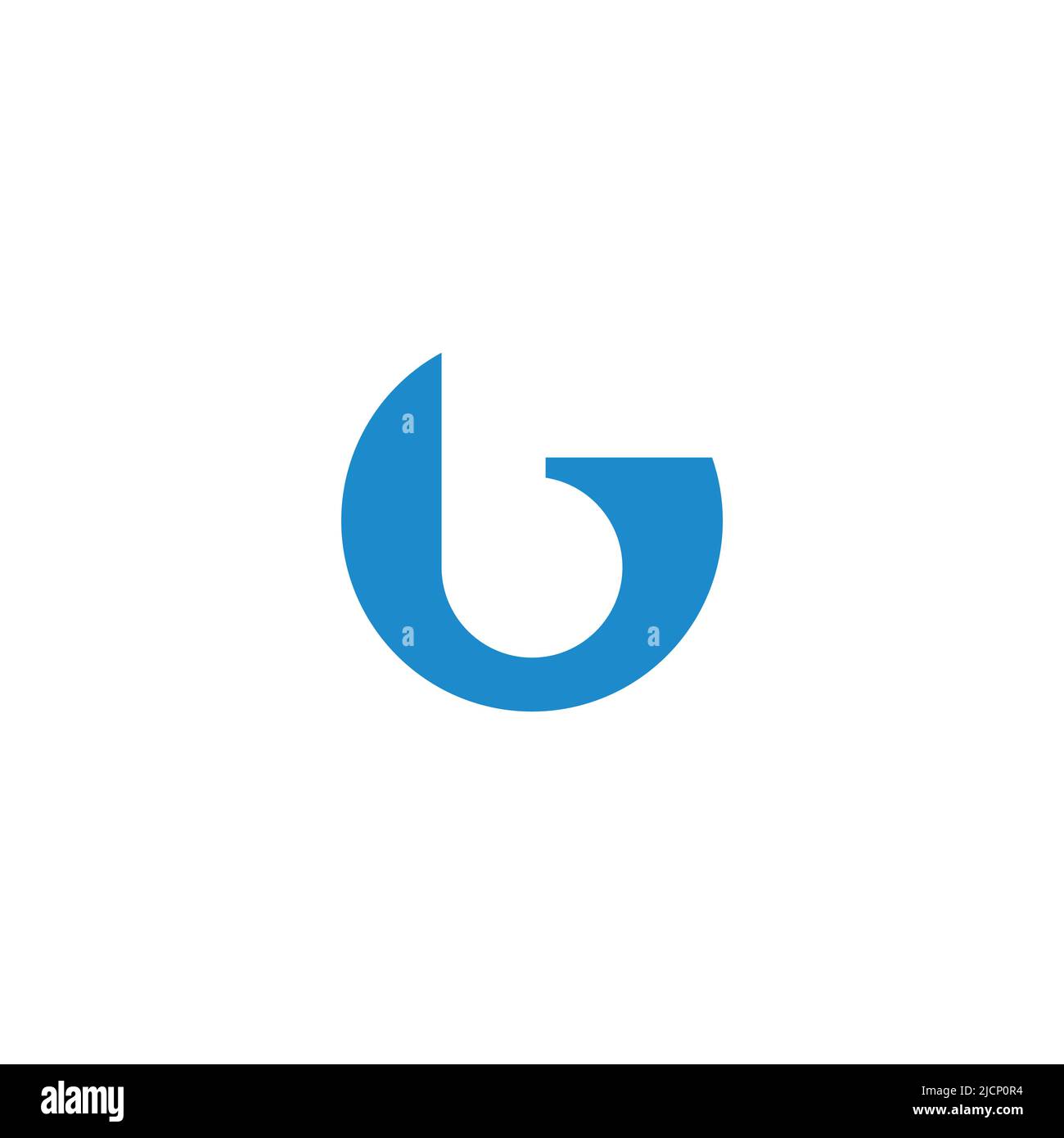 letter gb simple circle geometric negative space logo vector Stock Vector