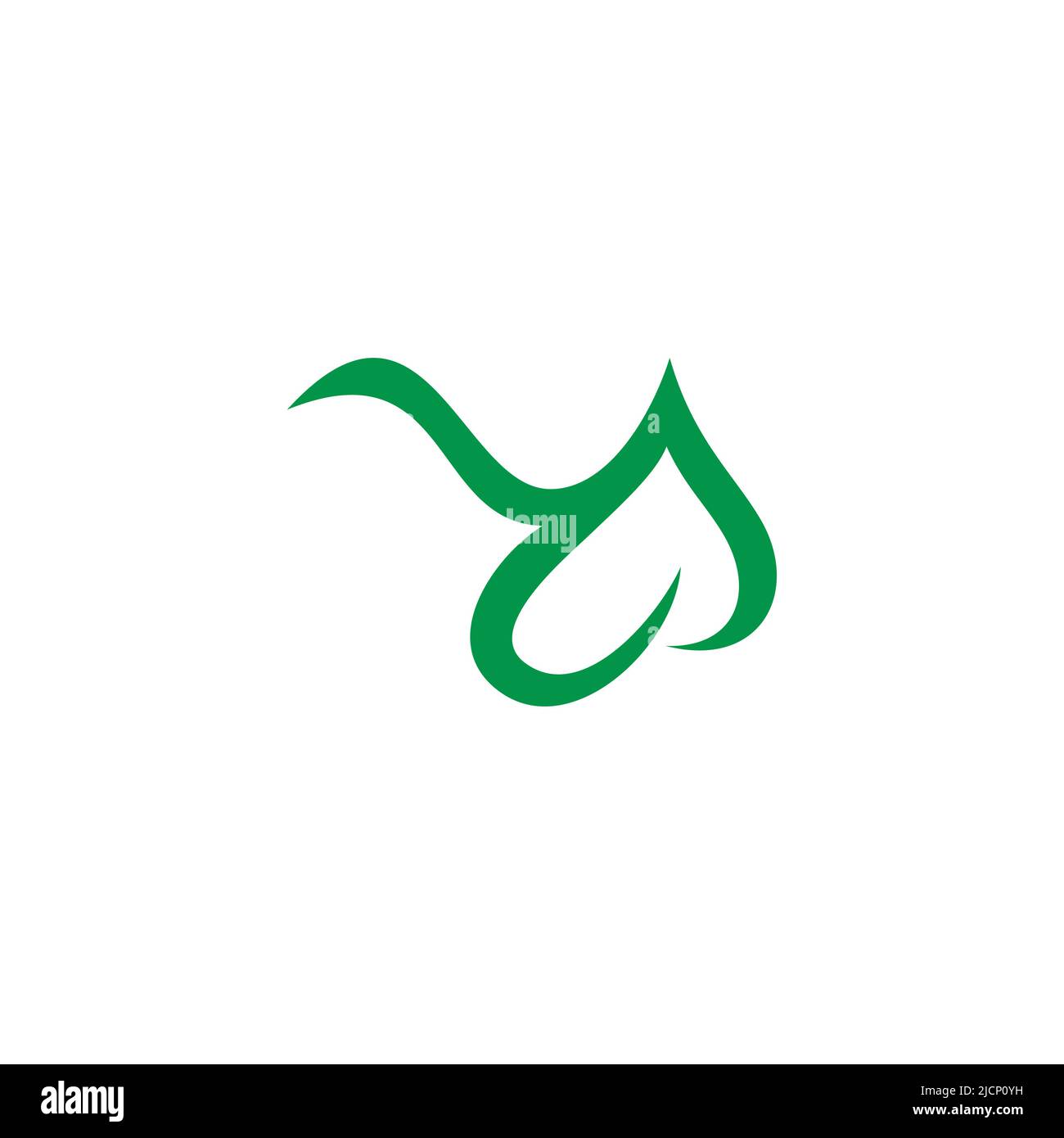 letter y curves line green leaf design logo vector Stock Vector Image ...
