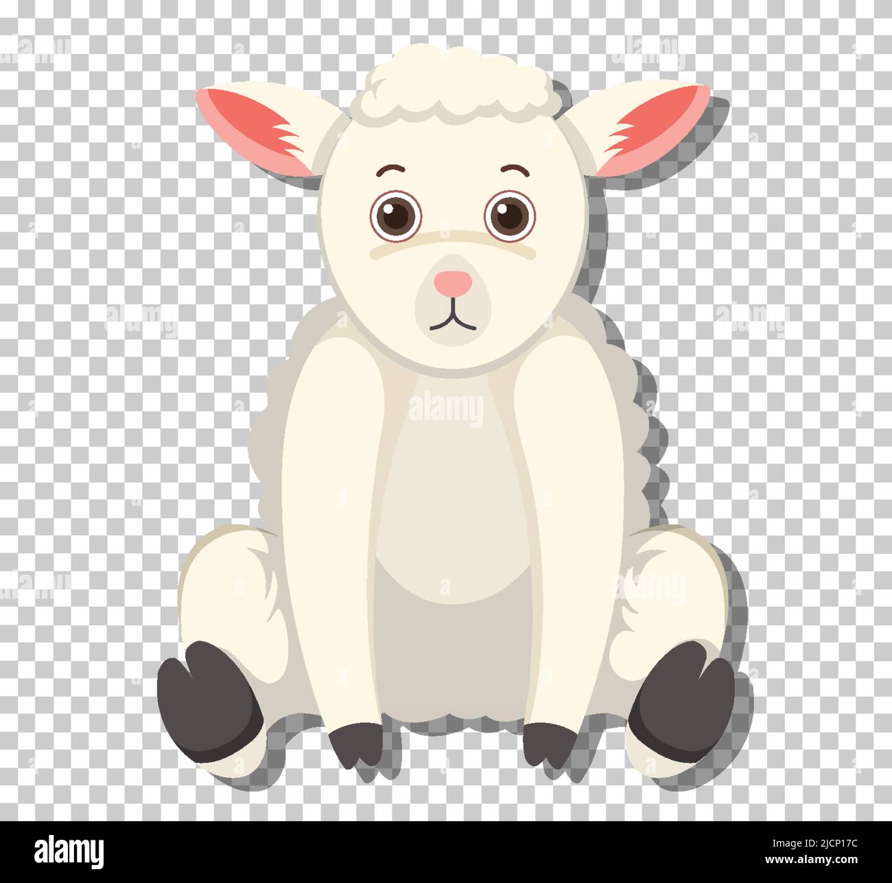 Cute sheep in flat cartoon style illustration Stock Vector Image & Art ...