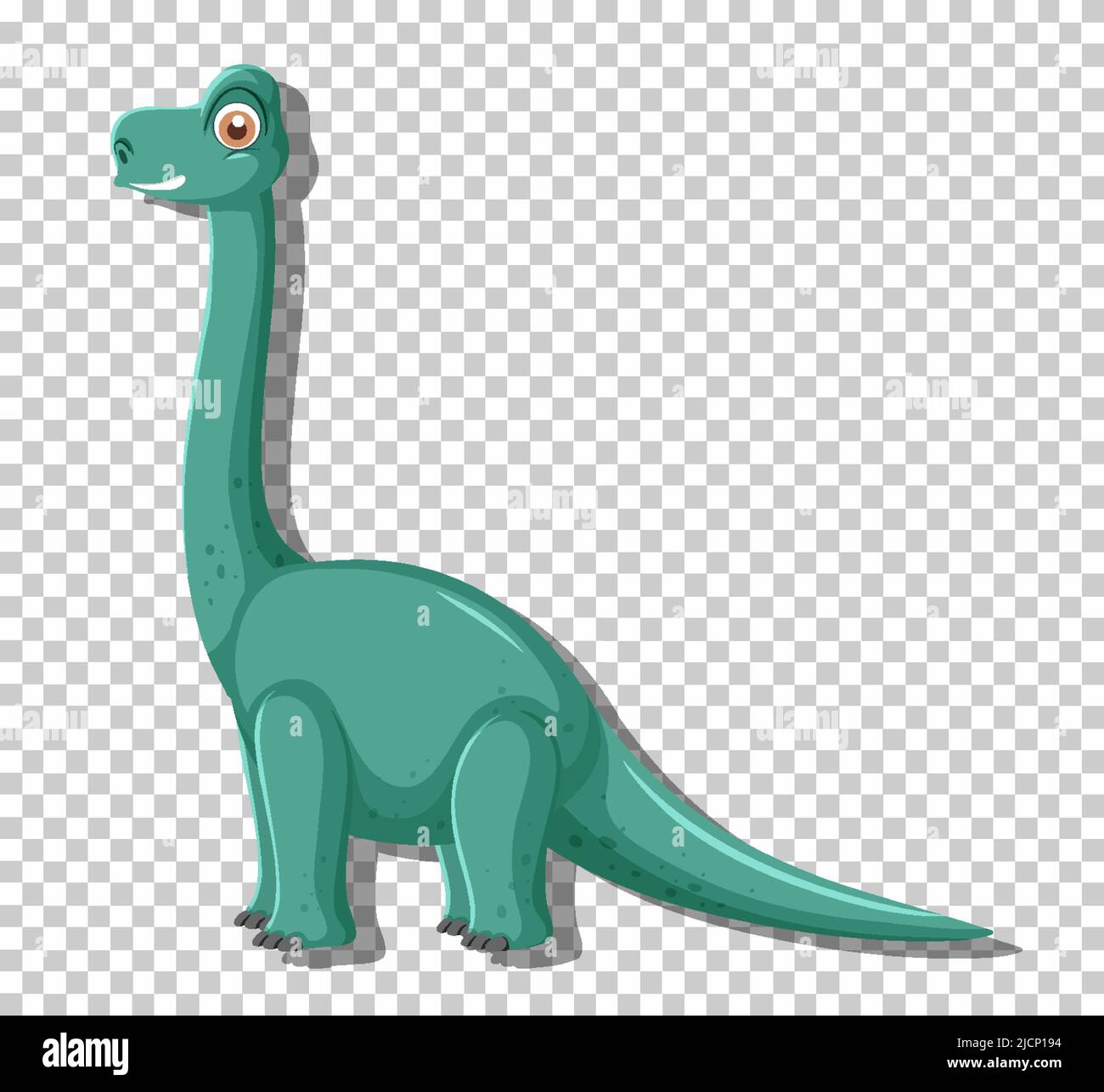 Cute diplodocus dinosaur isolated illustration Stock Vector Image & Art ...