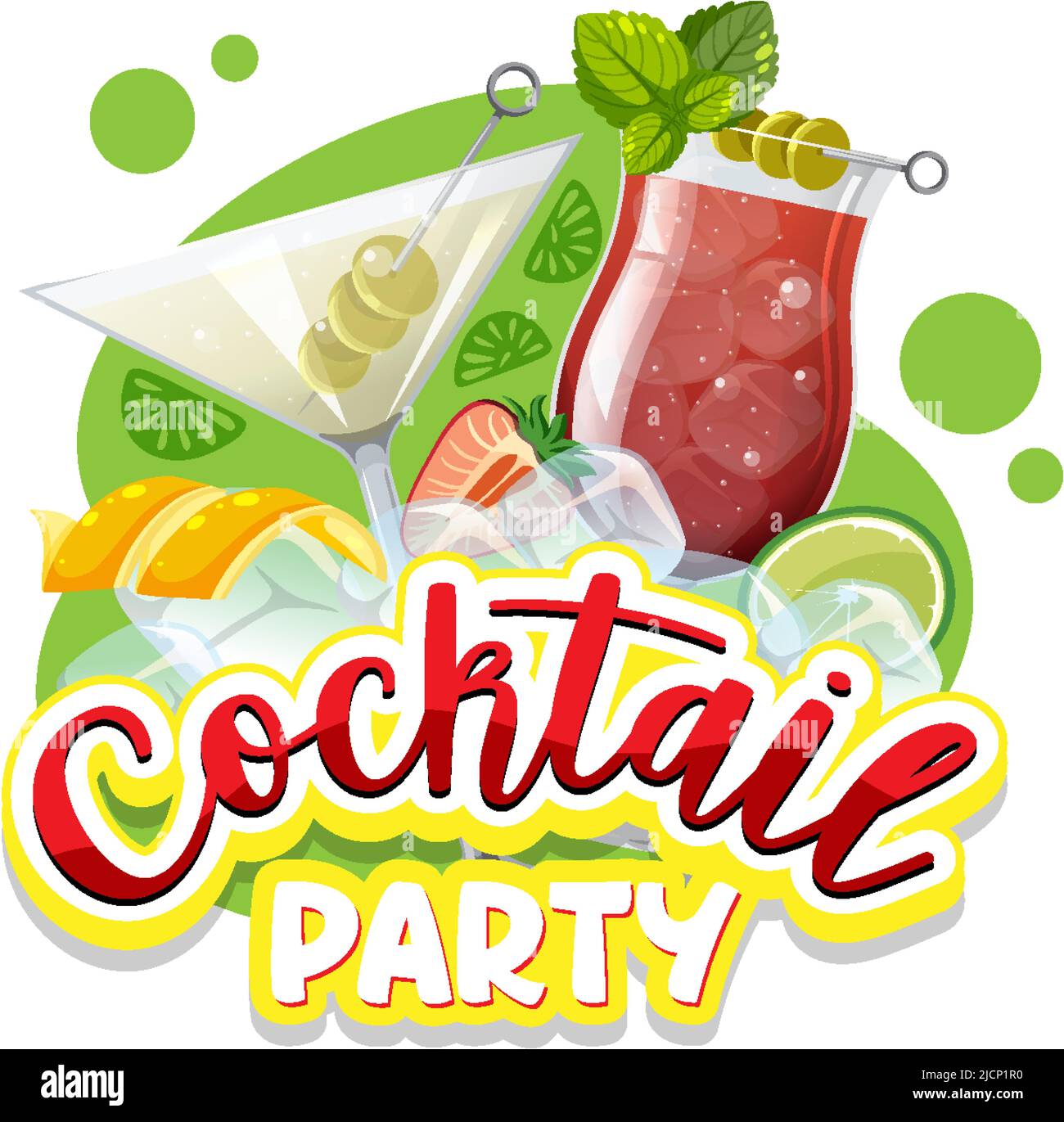 A cocktail party banner text illustration Stock Vector Image & Art Alamy